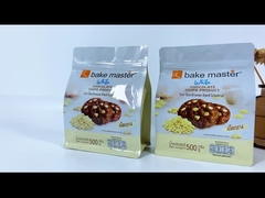 Niestandardowe opakowanie ciasteczek z płaską spodnią torbą stand up torba czekoladowa chipsy zamek opakowanie żywności Ba