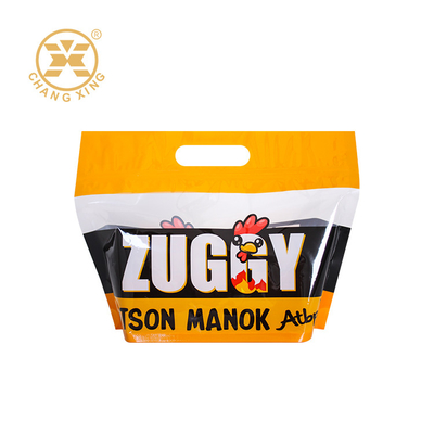 Customized Roasted Chicken Packaging Grease Proof Plastic With Zipper