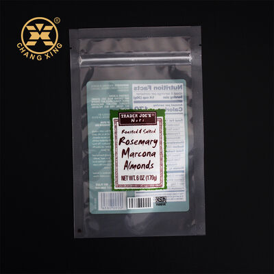 Custom Printed Transparent Packaging Plastic Bags With Zipper Nuts Almond Dry Fruit Packaging Bags