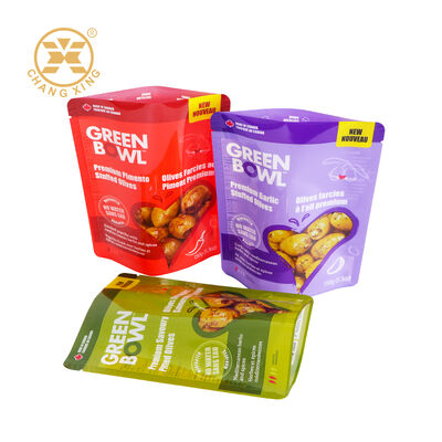 Customizable Snack Packaging Bags Featuring Tear Notch and Stand Up Pouch Design Suitable for Various Snack Types