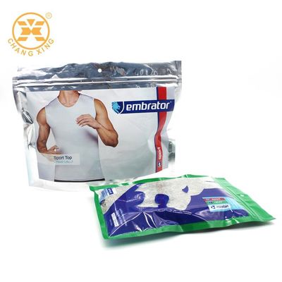 Resealable Garment Packaging Bag Frosted Zipper Bags For Clothes