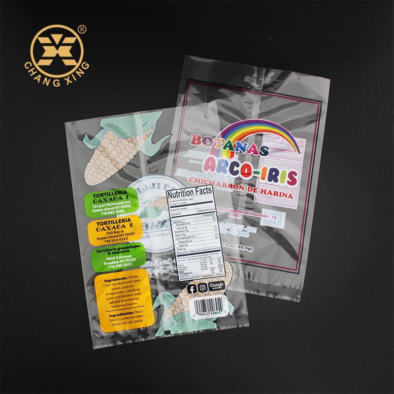 OEM Custom Printed Food Grade Plastic Sealed Bag With Clear Window For Rice Flour Bean Nuts
