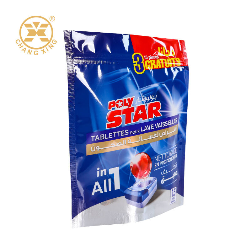 Custom Printed Moisture Proof Detergent Packaging Pouch with Gravure Printing Stand Up Pouch