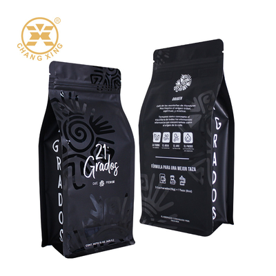 Woda 15 oz płaskie worki z kawy stand up Zipper worki nadają się do kawy ziarna herbaty 250g 500g 1kg
