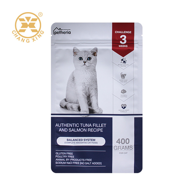 Fabryka Niestandardowe worki do opakowań dla zwierząt domowych Plastic Ziplock Dog Cat Pet Food Bag Flat Bottom Bags 5kg 10kg 15kg 20kg Do karmienia zwierząt domowych