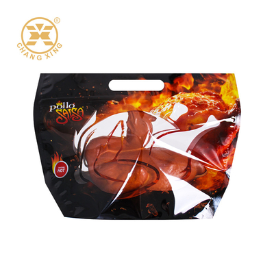 Zastosowane wydrukowane rozmiar Mikrowave używany torba do pakowania pieczonego kurczaka plastikowa torba kurczaka z zamkiem