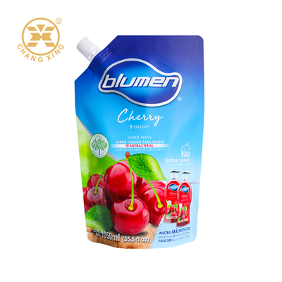 500ml 1L Płynne mydło Wylewka Saszetka Detergent Opakowanie Saszetka Niestandardowe Drukowane Opakowanie Płynu do Dezynfekcji Rąk z Wylewką