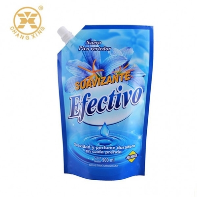 250 ml 500 ml Plastikowa torebka stojąca w płynie z dziobkiem Niebieskie płynne drukowanie Stand Up Torby wielokrotnego użytku