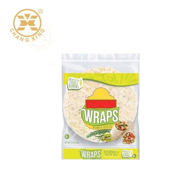 Tortillas VMPET Wraps Opakowania piekarnicze z recyklingu Opakowania na kanapki z nadrukiem 500g