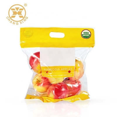 LDPE Fruit Clear Plastikowe torby laminowane do pakowania żywności Niestandardowe drukowane torby typu Stand Up Pouch